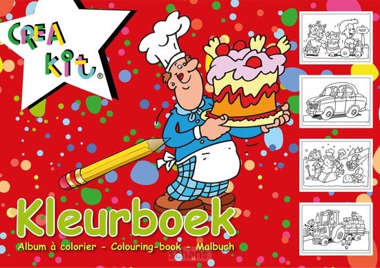 Kleurboek A4 24/Crea kit rood