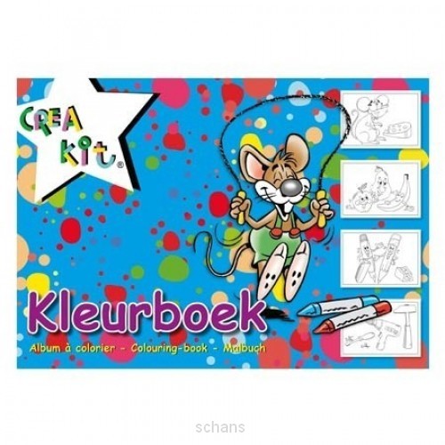 Kleurboek A4 24 blad Crea-kit muis