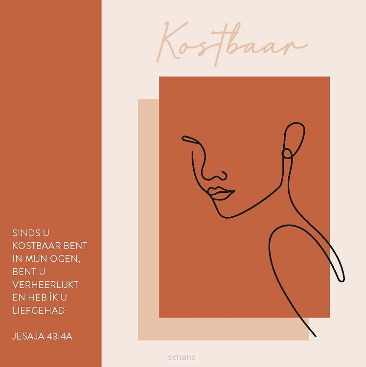 Kaart kostbaar - Jes 43:4