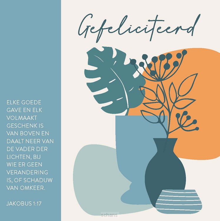 Kaart gefeliciteerd - Jak 1:17
