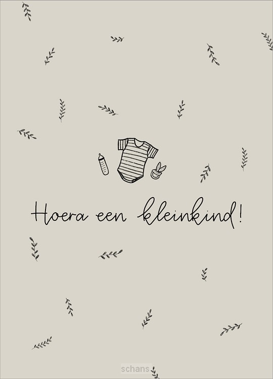 Kaart Hoera een kleinkind