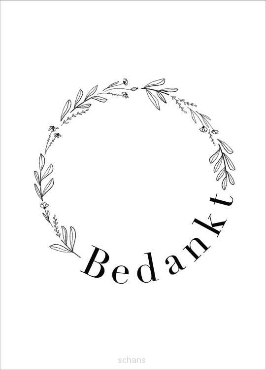 Kaart Bedankt