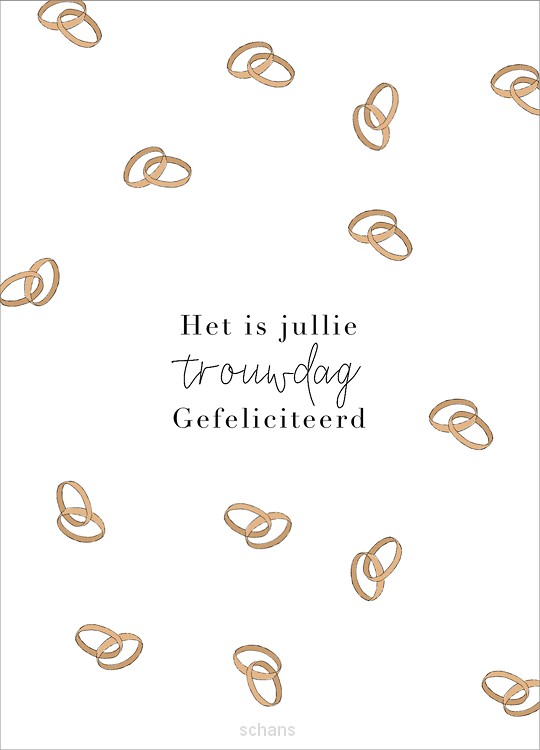 Kaart Trouwdag  - ringen