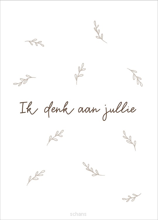 Kaart Ik denk aan jullie