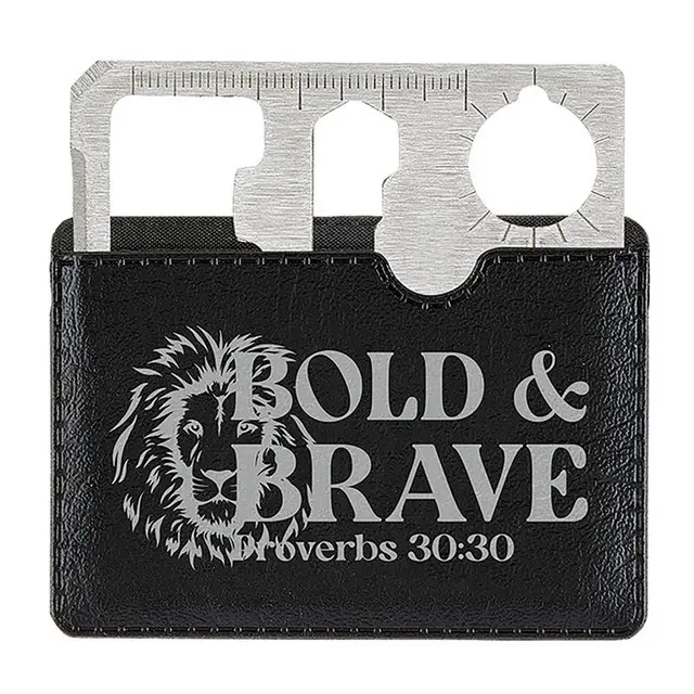 Wallet multi Tool Be brave Proverbs 30:3