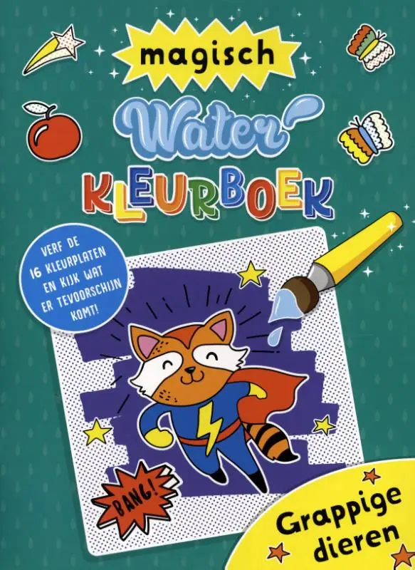Waterkleurboek grappige dieren