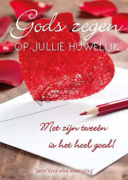 Gods zegen op jullie huwelijk A6