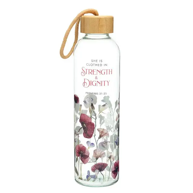 Glass /Bambu Bottle Strength and dignity