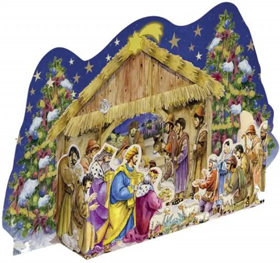Adventscalendar Nativity 3D 26,5x36,5cm
