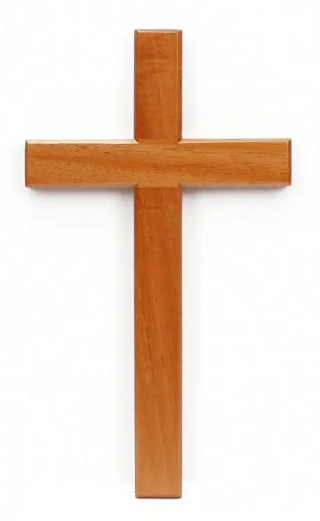 Kruis hang 40cm blank hout