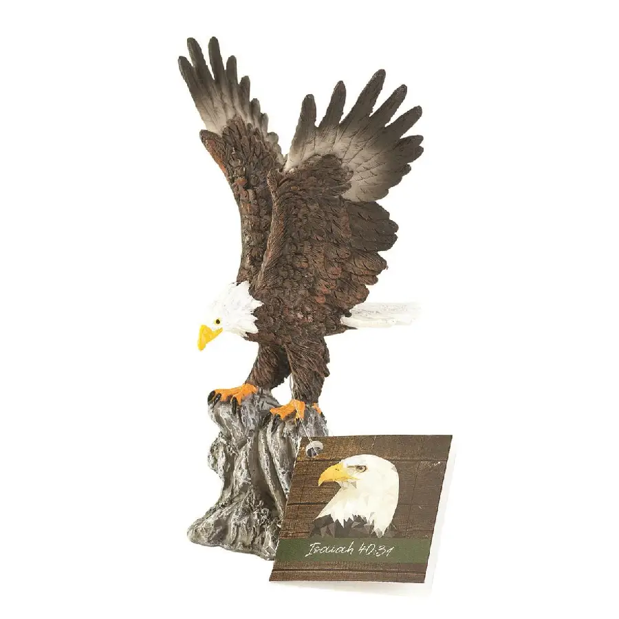 Figurine eagle on stone 15,24cm