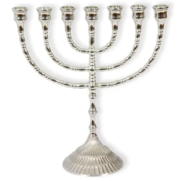 Menorah 29.5cm zilverkleur