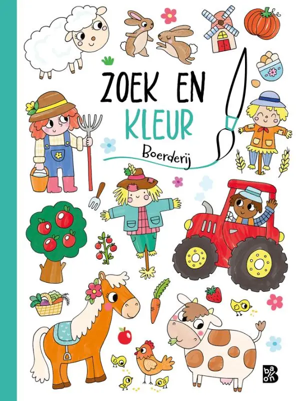 Zoek en kleur boerderij