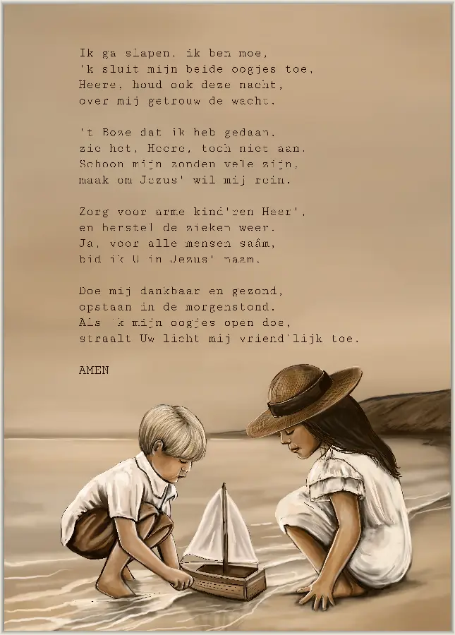 Canvas Ik ga slapen ik ben moe