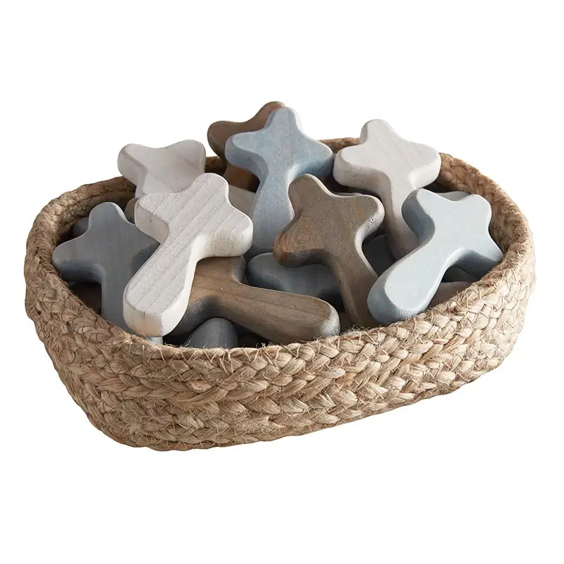 Display Crosses (36) White grey blue