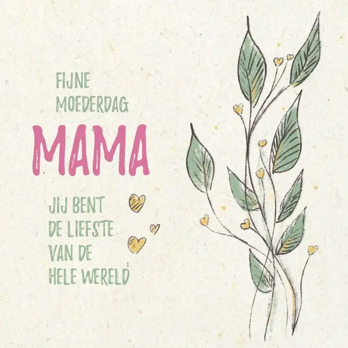 Fijne moederdag mama