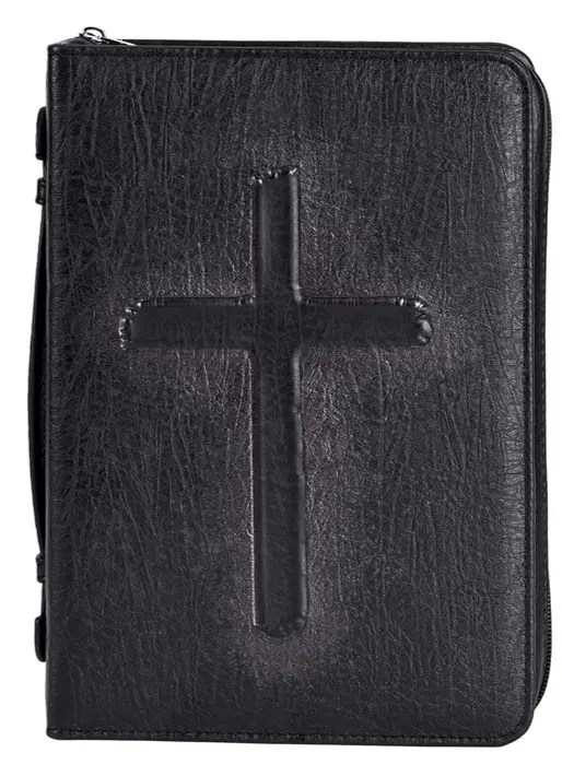 Biblecover Large Black vintage cross