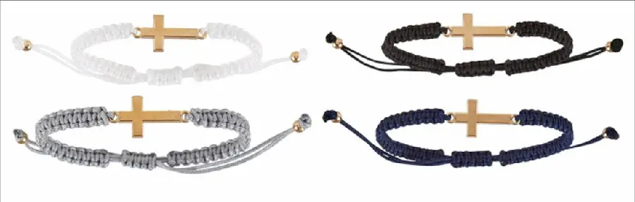 Nylon Cross Bracelets assorted