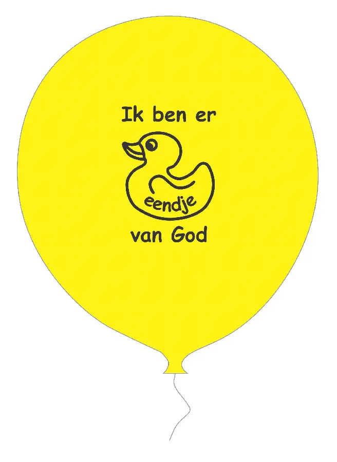 Balonnen set 10 Ik ben er eendje van God
