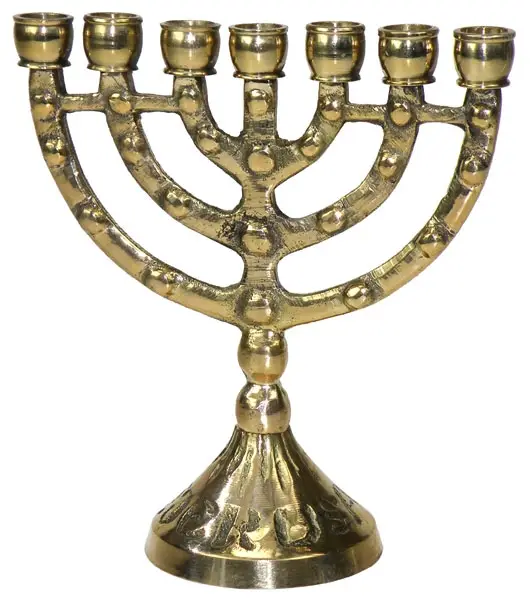 Menorah goudkleurig 11cm