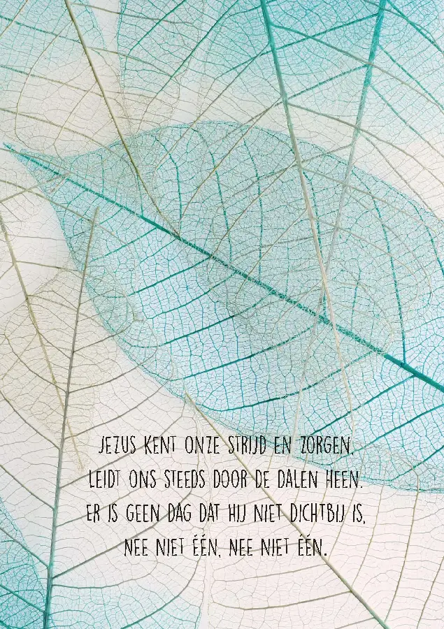 Wenskaart Jezus kent onze strijd en zorg