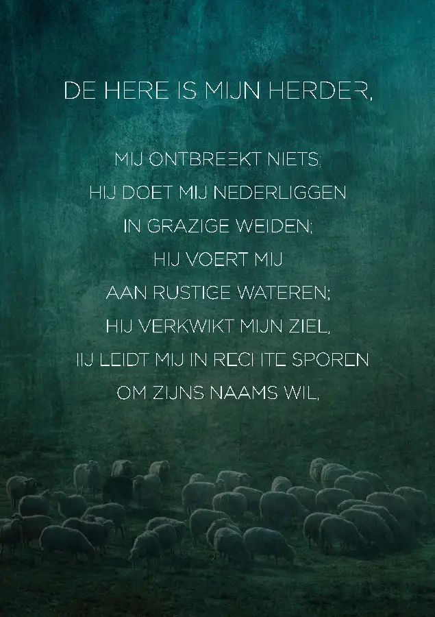 Wenskaart De Here is mijn Herder